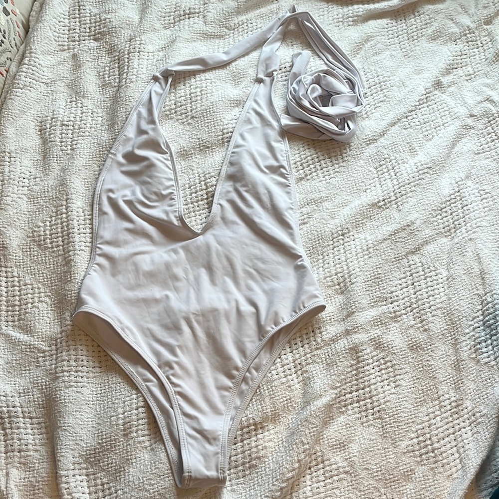 Shein Plunging One Piece Swim Suit